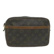 Pre-owned Canvas clutches Louis Vuitton Vintage , Brown , Dames