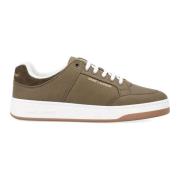 Militair Groene Canvas Sneakers Sl61 Saint Laurent , Green , Heren