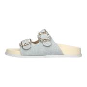 Stijlvolle Denim Slippers voor Vrouwen Josh V , Blue , Dames