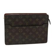 Pre-owned Canvas clutches Louis Vuitton Vintage , Brown , Dames