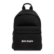 Rugzak met Cordura logo Palm Angels , Black , Heren