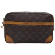 Pre-owned Canvas clutches Louis Vuitton Vintage , Brown , Dames