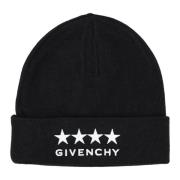 Ster Beanie Zwart Hoed Pet Givenchy , Black , Heren