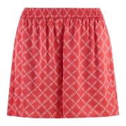 Satin Shorts met zijzakken Michael Kors , Red , Dames