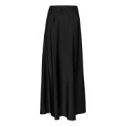 Hoge Taille Zwarte Rok Gestuz , Black , Dames