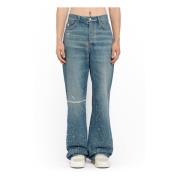 Indigo Shotgun Baggy Distressed Jeans Amiri , Blue , Heren