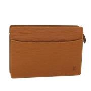 Pre-owned Leather clutches Louis Vuitton Vintage , Brown , Dames