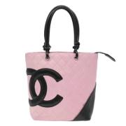 Pre-owned Leather chanel-bags Chanel Vintage , Pink , Dames