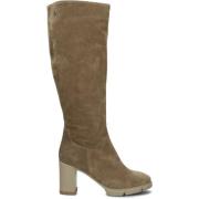 Trendy Suède Hoge Laarzen Notre-v , Beige , Dames