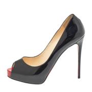 Pre-owned Leather heels Christian Louboutin Pre-owned , Black , Dames