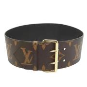 Pre-owned Canvas belts Louis Vuitton Vintage , Brown , Dames