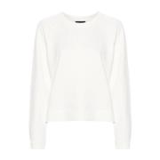 Witte Logo Katoenen Sweatshirt Emporio Armani , White , Dames