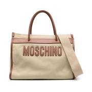 Stijlvolle Schoudertas 2081C Moschino , Beige , Dames