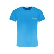 Blauw Katoen Logo Print T-shirt Trussardi , Blue , Heren