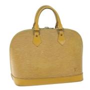 Pre-owned Leather handbags Louis Vuitton Vintage , Yellow , Dames