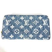 Pre-owned Denim wallets Louis Vuitton Vintage , Blue , Dames