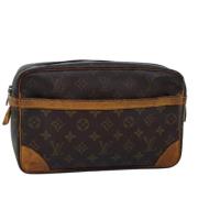 Pre-owned Canvas clutches Louis Vuitton Vintage , Brown , Dames