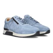 Blauwe Jeans Sneakers Greve , Blue , Heren