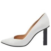 Pre-owned Leather heels Sergio Rossi Pre-owned , White , Dames