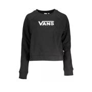 Zwarte Katoenen Trui met Logo Print Vans , Black , Heren