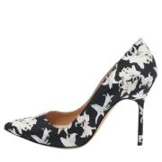 Pre-owned Satin heels Manolo Blahnik Pre-owned , Black , Dames