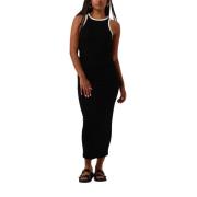 Elegante Luna Maxi Jurk Refined Department , Black , Dames