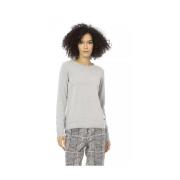 Elegant Monogram Sweater Gray Baldinini , Gray , Dames