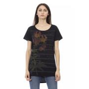 Elegante Designer Tee met korte mouwen Trussardi , Black , Dames