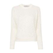 Witte Crewneck Sweatshirt Golden Goose , White , Dames