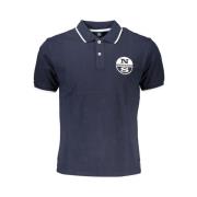 Blauw Katoenen Poloshirt met Korte Mouwen North Sails , Blue , Heren