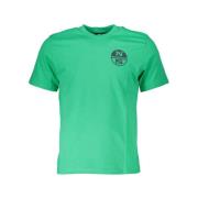 Groene Katoenen Logo Print T-shirt North Sails , Green , Heren