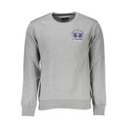 Grijze Katoenen Sweatshirt met Borduursel La Martina , Gray , Heren