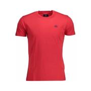 Elegant Roze Geborduurd Ronde Hals T-shirt La Martina , Red , Heren