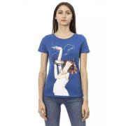 Elegante blauwe korte mouw tee Trussardi , Blue , Dames