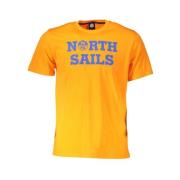 Helder Oranje Katoenen T-Shirt met Logoprint North Sails , Orange , He...