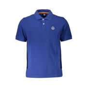 Blauw Katoenen Poloshirt met Logodetail North Sails , Blue , Heren