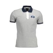 Geborduurd Poloshirt in Grijs La Martina , Gray , Heren