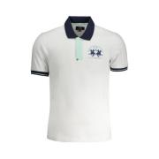 Slim Fit Polo Shirt met Contrastdetails La Martina , White , Heren