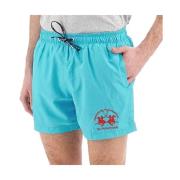 Blauwe Polyester Zwembroek Boxershort La Martina , Blue , Heren