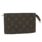 Pre-owned Canvas pouches Louis Vuitton Vintage , Brown , Dames