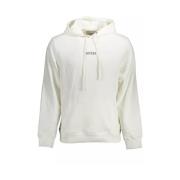 Chique hoodie met iconische print Guess , White , Heren