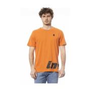 Oranje Katoen Logo Print T-Shirt Invicta , Orange , Heren