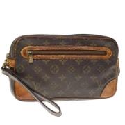 Pre-owned Canvas clutches Louis Vuitton Vintage , Brown , Dames