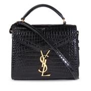 Pre-owned Leather handbags Yves Saint Laurent Vintage , Black , Dames