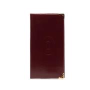 Pre-owned Leather wallets Cartier Vintage , Red , Dames