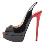 Pre-owned Leather heels Christian Louboutin Pre-owned , Black , Dames