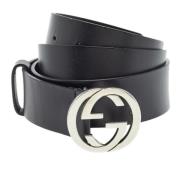 Pre-owned Leather belts Gucci Vintage , Black , Heren