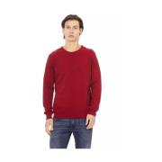 Elevated Elegance Crewneck Sweater in Rood Baldinini , Red , Heren