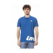 Blauw Katoenen Poloshirt Logo Borst Invicta , Blue , Heren