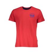 Elegant Roze T-shirt met Borduurwerk La Martina , Red , Heren